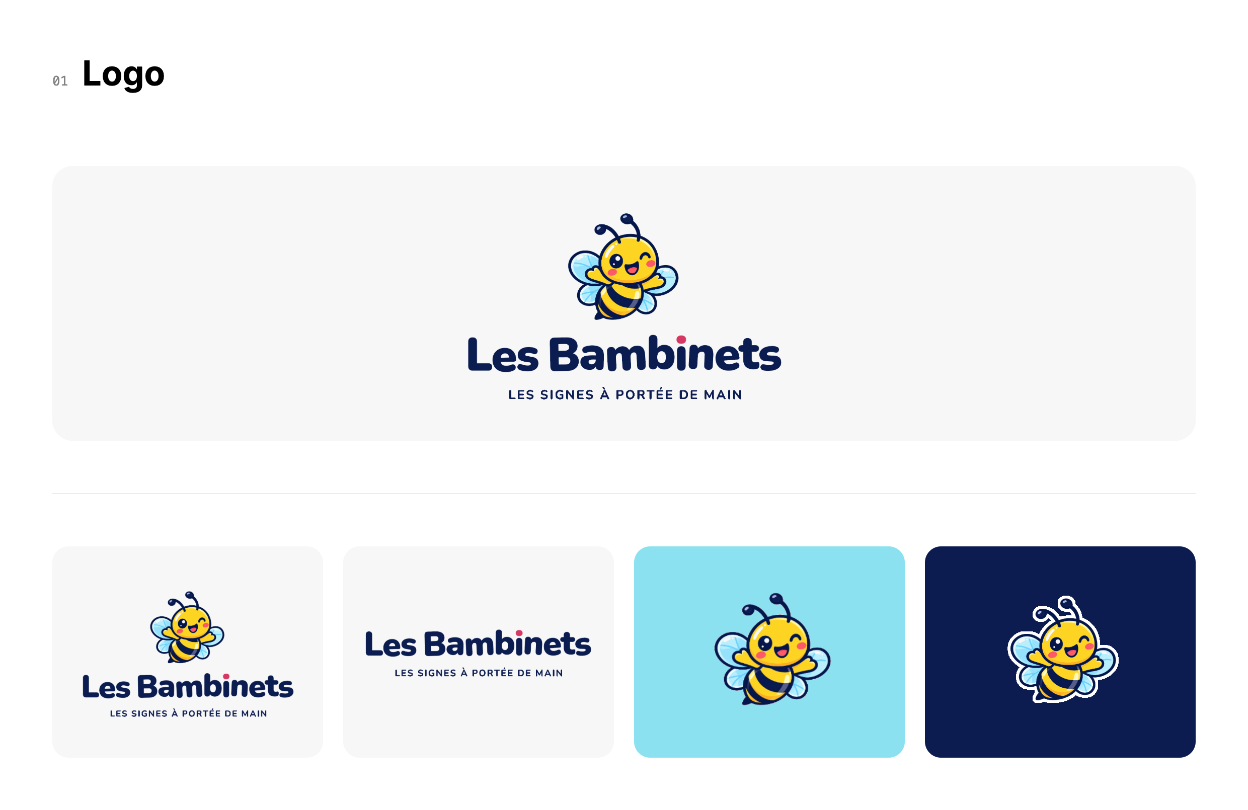 Les Bambinets — planche logo et déclinaisons