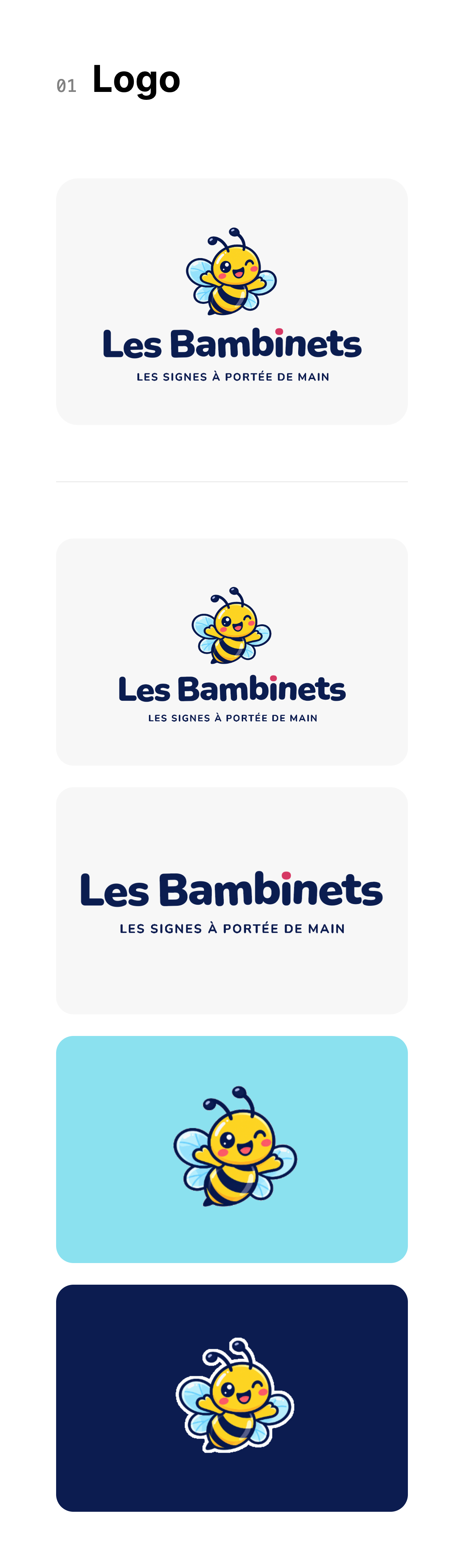 Les Bambinets — planche logo et déclinaisons
