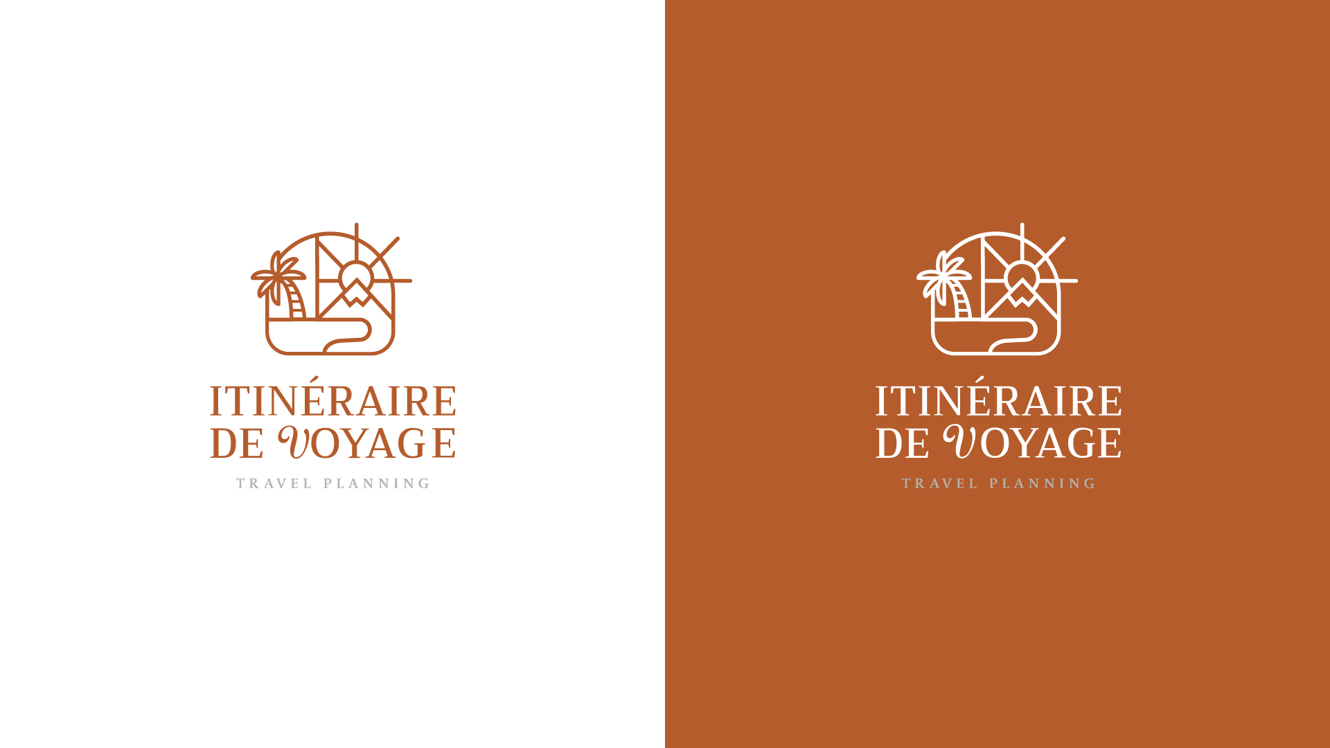 Logo Itinéraire de Voyage — déclinaison terracotta