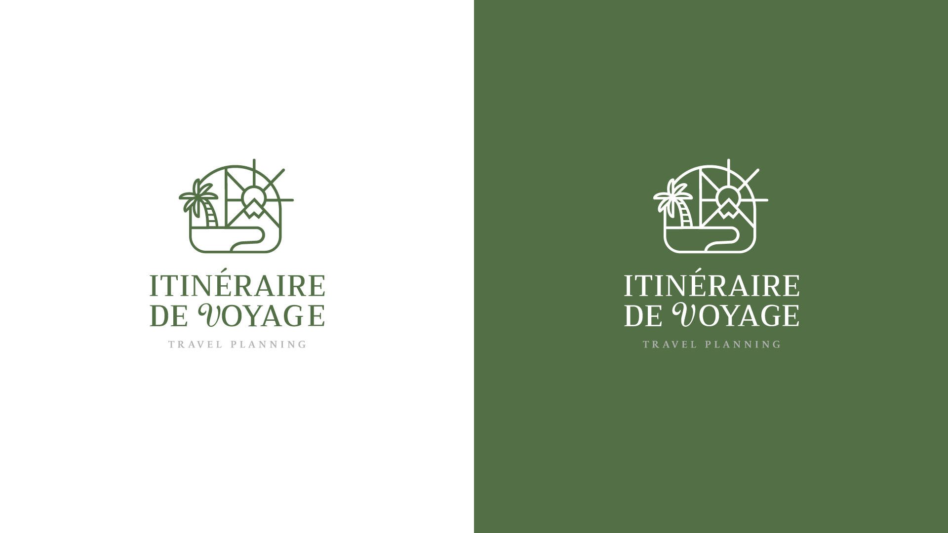Logo Itinéraire de Voyage — déclinaison verte