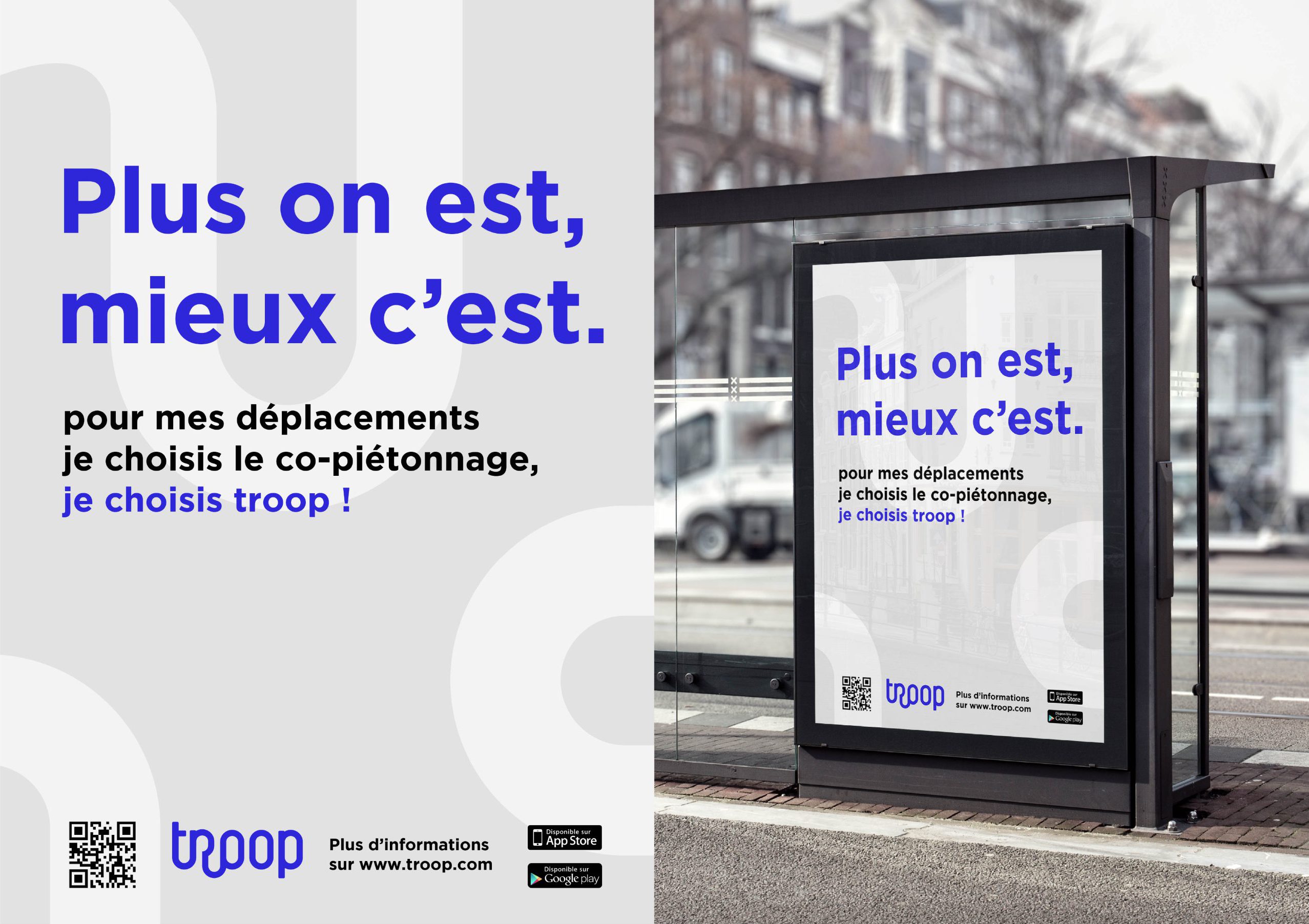 Campagne d'affichage Troop — Plus on est, mieux c'est