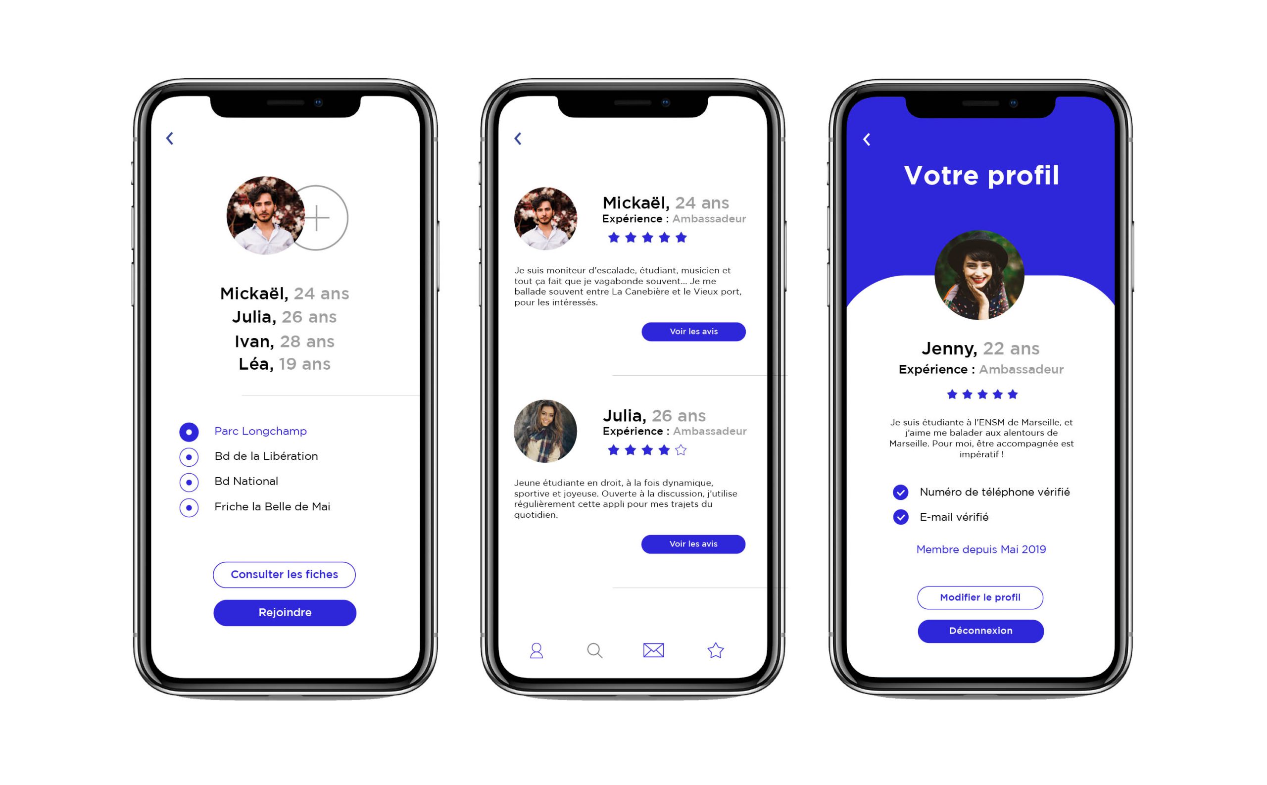 Application Troop — profils des membres et fiches ambassadeurs