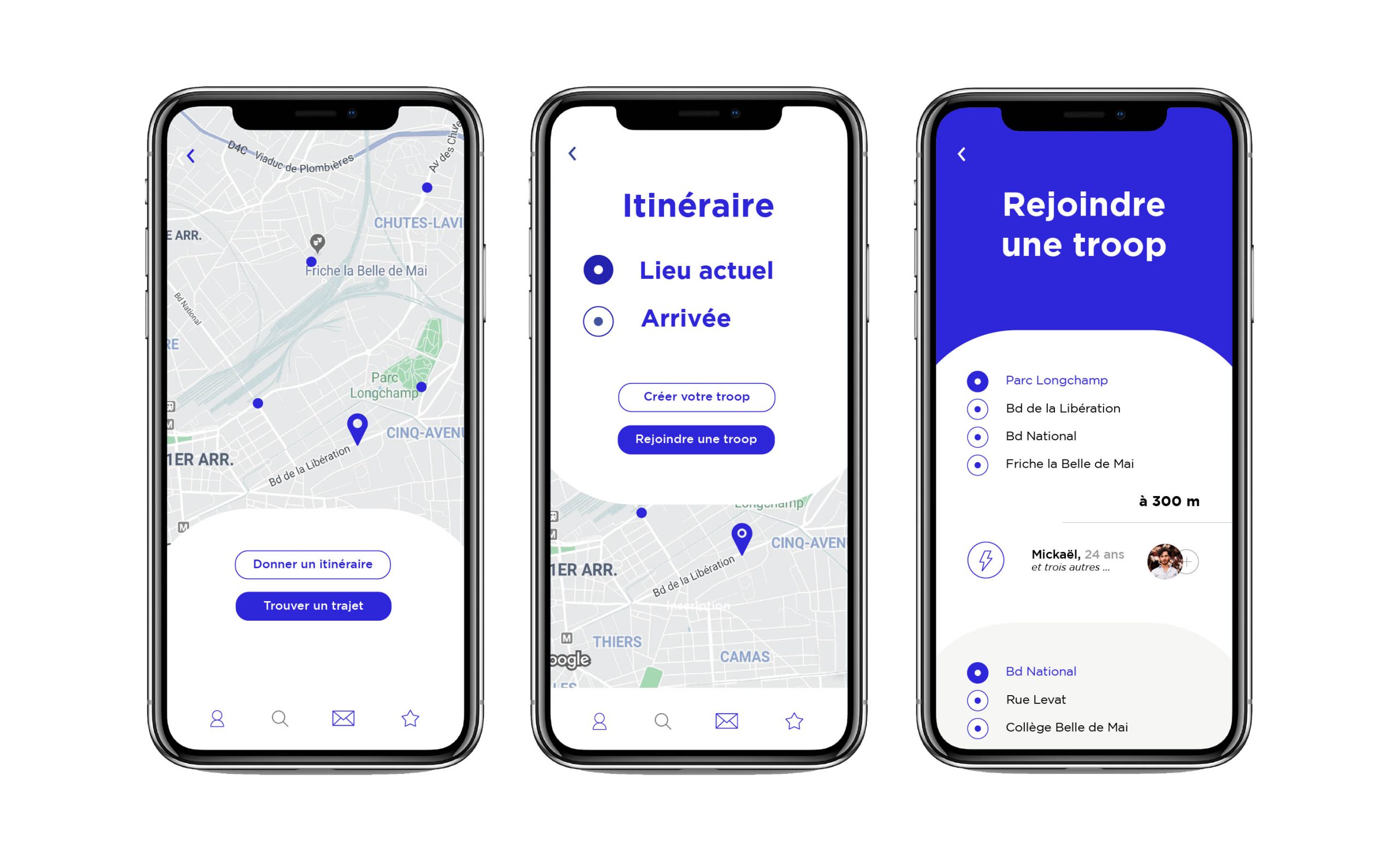 Application Troop — carte, itinéraire et rejoindre une troop