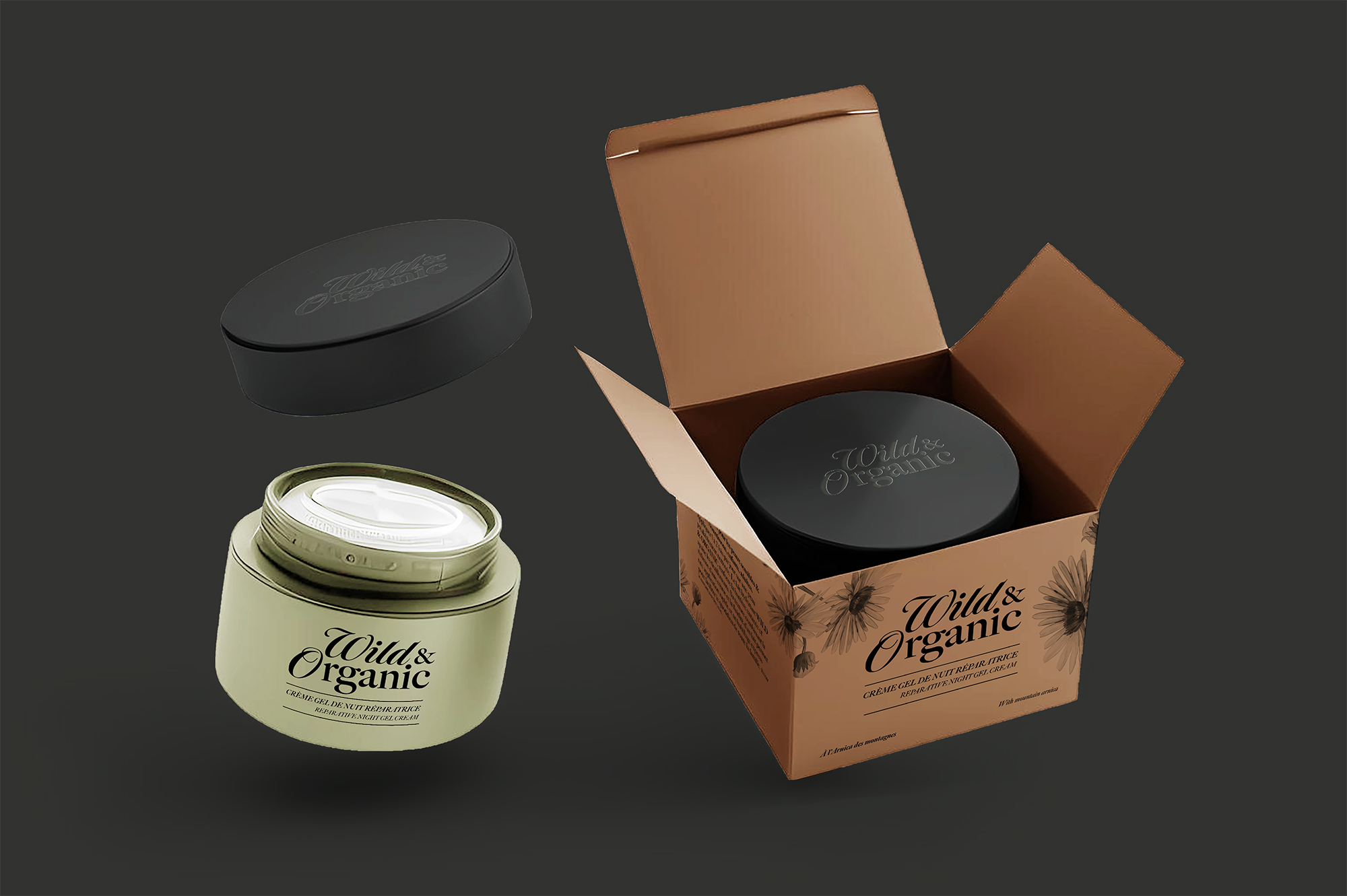 Pot crème gel de nuit réparatrice et son étui